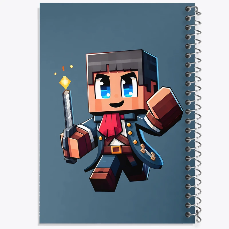 دفتر مشق 50 برگ خندالو طرح ماینکرافت (Minecraft) کد F12064
