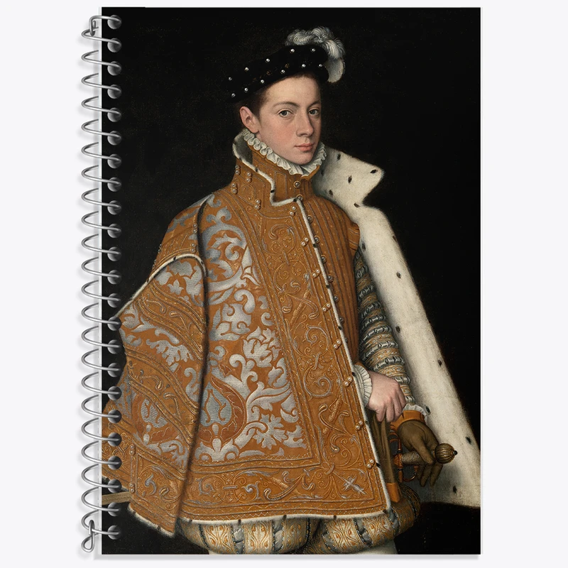 دفتر نت موسیقی 50 برگ خندالو طرح پرتره شاهزاده الساندرو فارنزه اثر سوفونیسبا آنگویسولا کد F12252