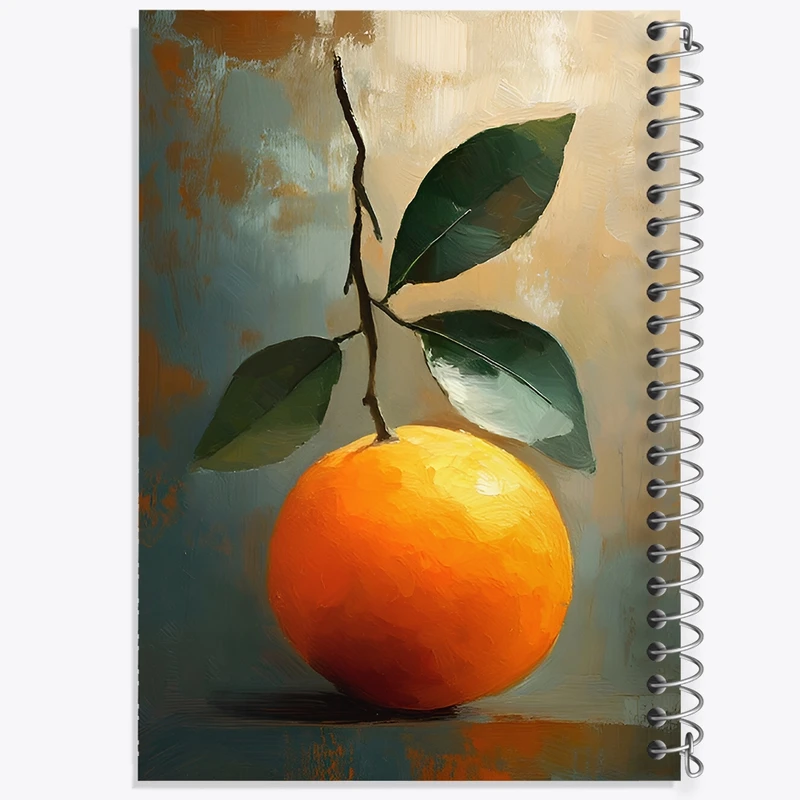 دفتر طراحی 50 برگ خندالو طرح نقاشی پرتقال کد F9004