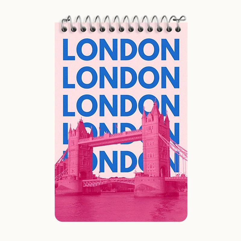 دفتر یادداشت 50 برگ خندالو طرح لندن (London) کد F5956