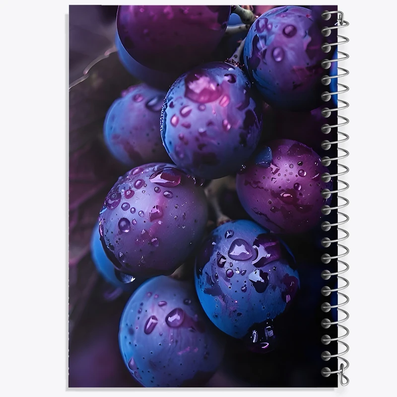 دفتر ژورنال نویسی 50 برگ خندالو مدل نقطه ای طرح انگور کد F9956