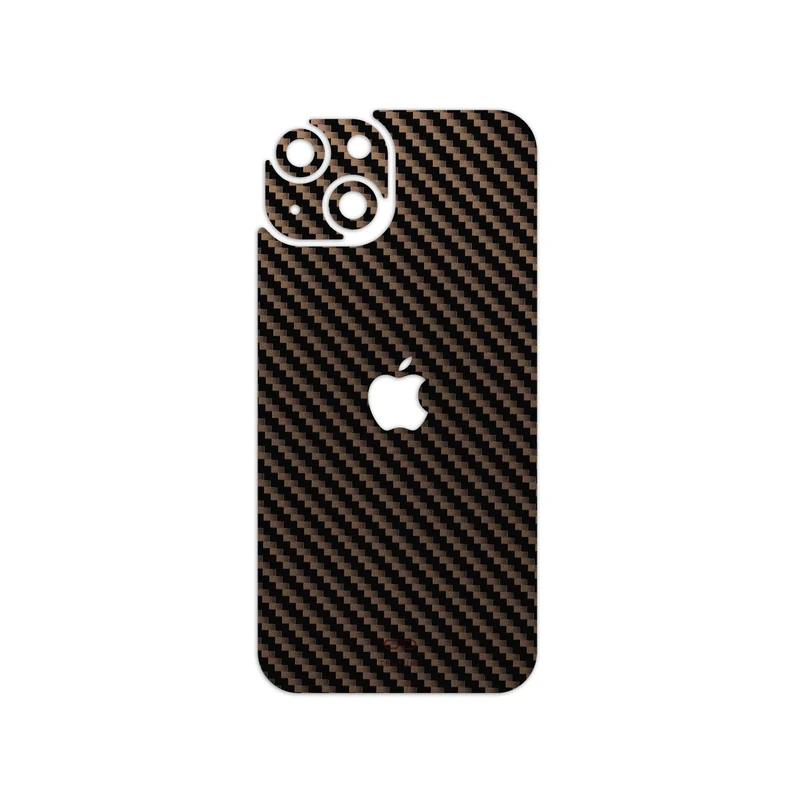 برچسب پوششی ماهوت مدل Glossy-Brown-Fiber مناسب برای گوشی موبایل اپل iPhone 14