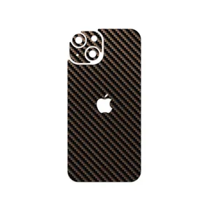 MAHOOT Glossy-Brown-Fiber Cover Sticker for Apple iPhone 14