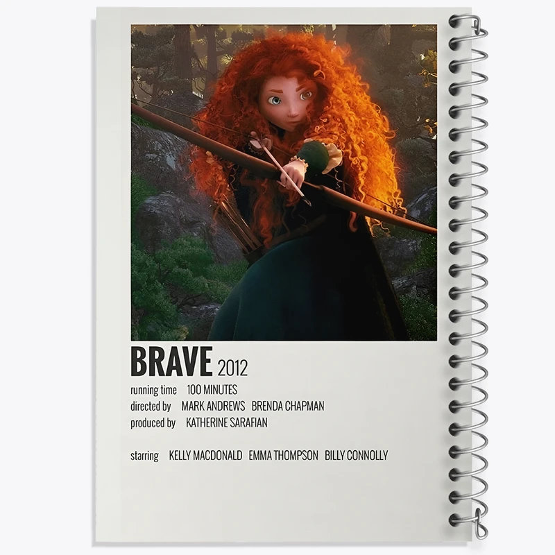 دفتر شطرنجی 50 برگ خندالو طرح دلیر (Brave) کد F13217