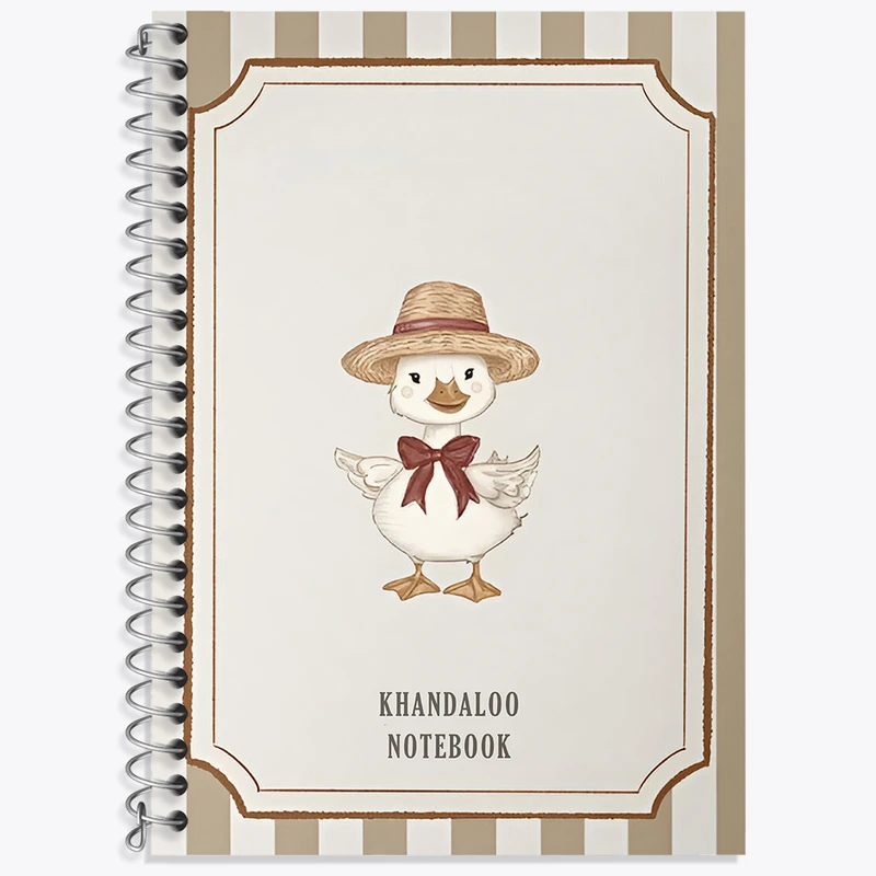 دفتر زبان 50 برگ خندالو مدل دو خط طرح اردک زیبا کد N8490