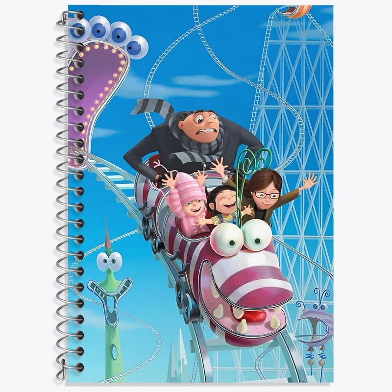 دفتر زبان 50 برگ خندالو مدل سه خط طرح مینیون ها (Minions) کد N7480