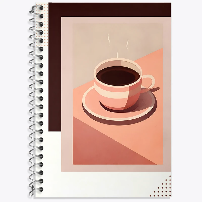 دفتر نت موسیقی 50 برگ خندالو طرح قهوه (COFFEE) کد F10405