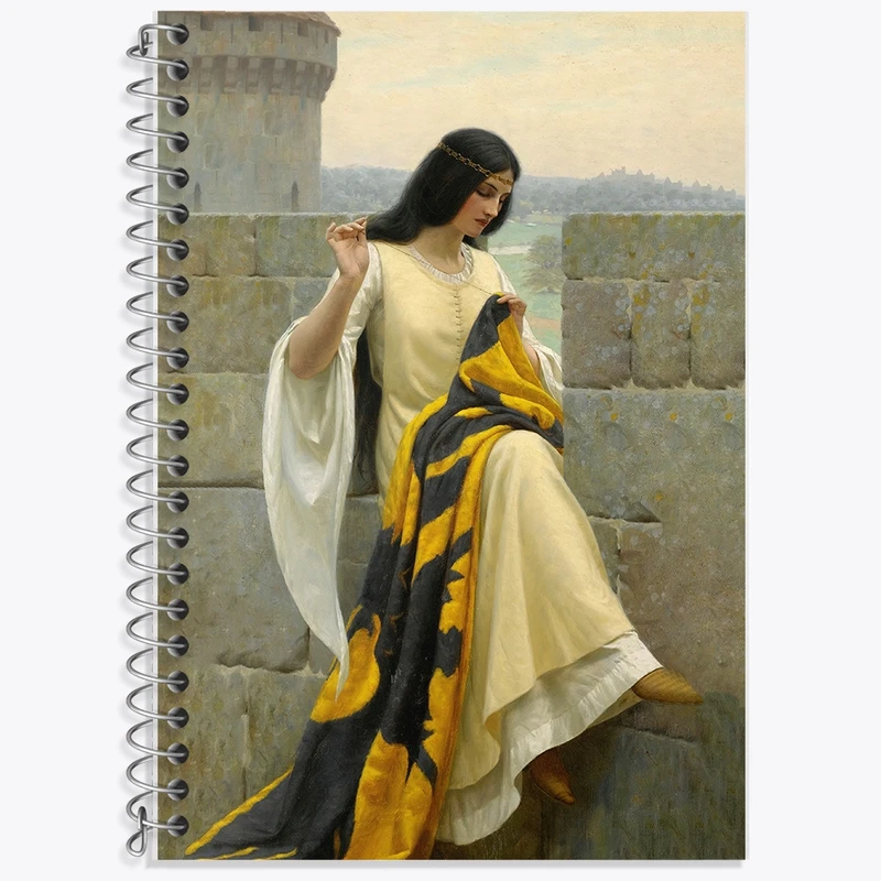 دفتر زبان 50 برگ خندالو مدل سه خط طرح نقاشی دوخت استاندارد اثر ادموند بلر لیتون کد F12463