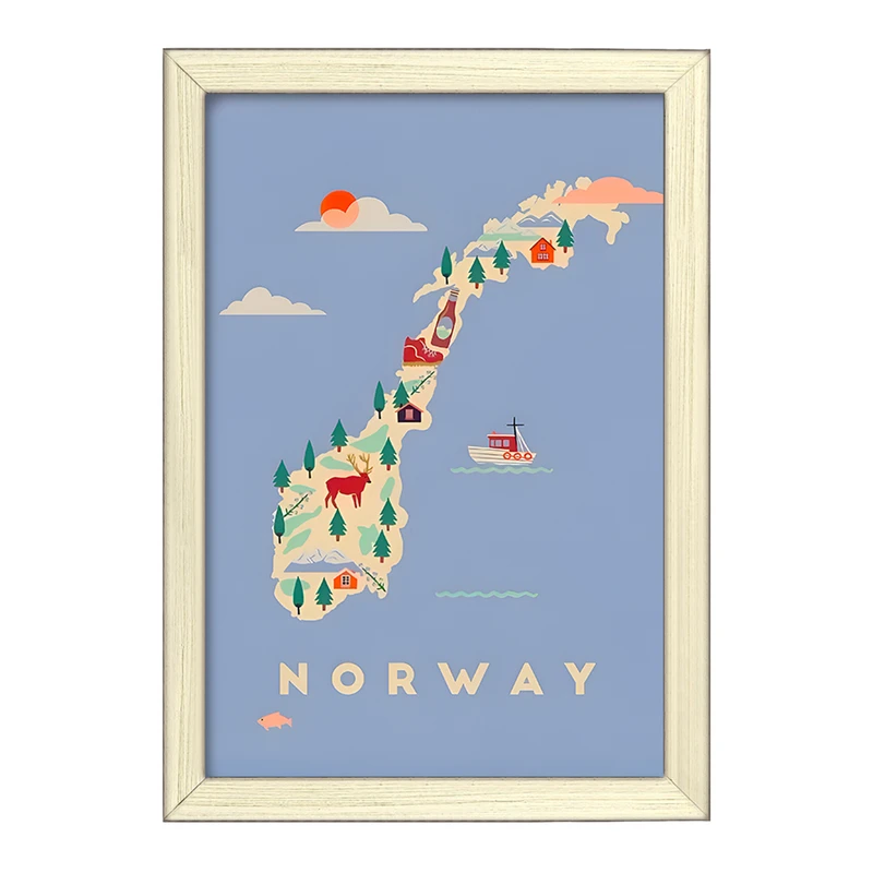 تابلو خندالو طرح نروژ (Norway) کد F14363