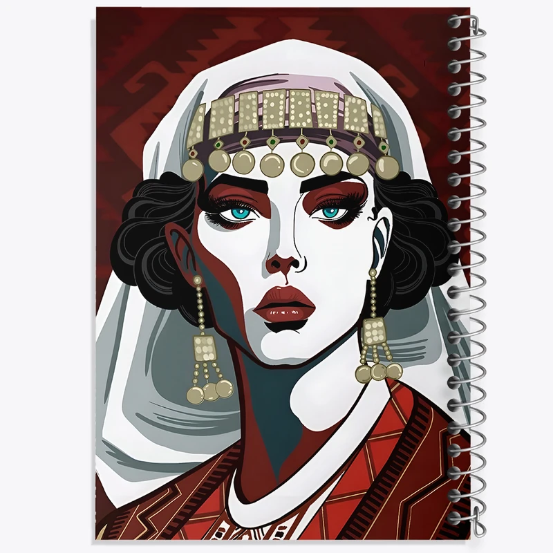 دفتر مشق 100 برگ خندالو طرح زن مصری کد F10532