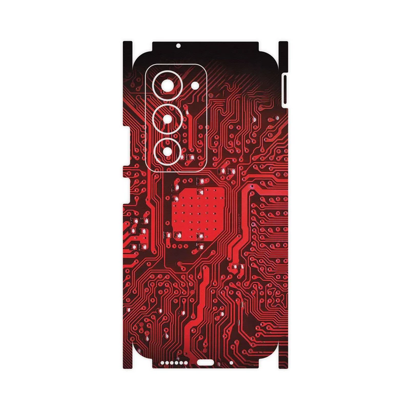 برچسب پوششی ماهوت مدل Red_Printed_Circuit_Board-FullSkin مناسب برای گوشی موبایل شیائومی Redmi 15 4G