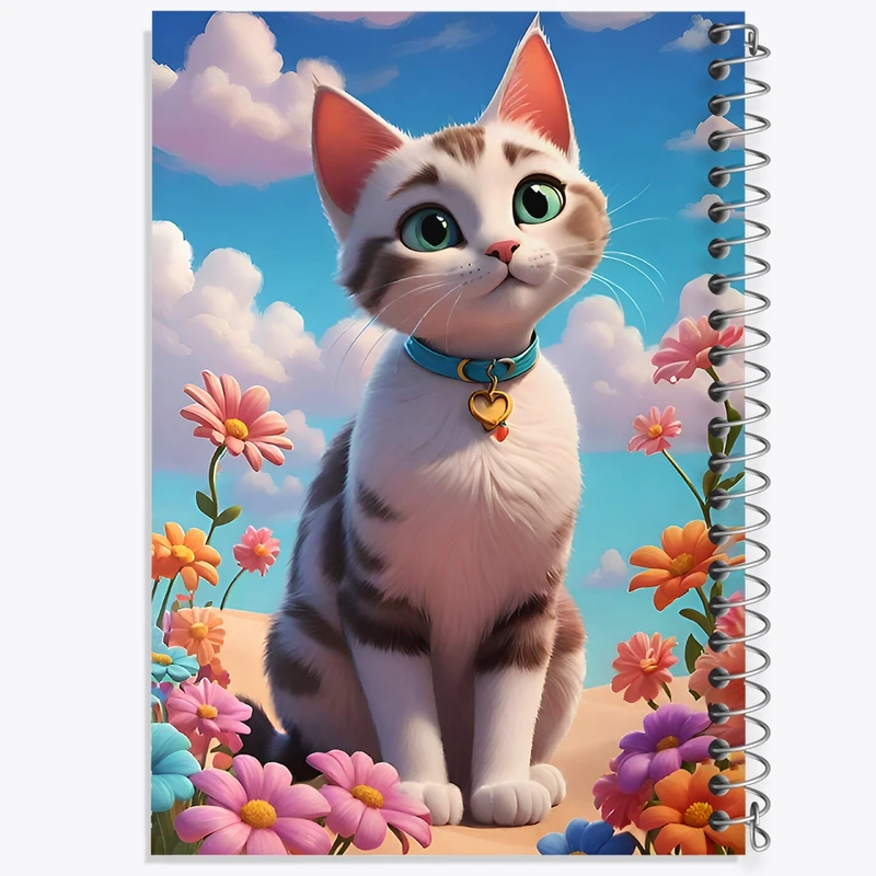 دفتر طراحی 50 برگ خندالو طرح گربه بامزه کد F8546