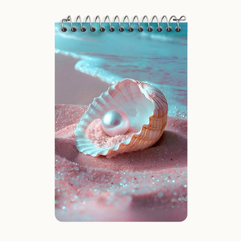 دفتر یادداشت 50 برگ خندالو طرح مروارید در صدف کد F9942