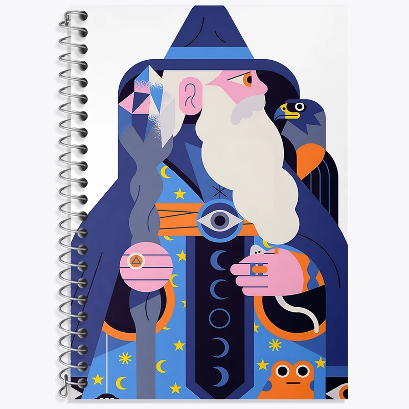 دفتر زبان دوخط 50 برگ خندالو طرح ارباب حلقه ها کد F4807