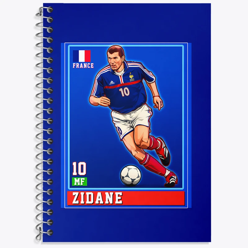 دفتر زبان 50 برگ خندالو مدل دو خط طرح زیدان (Zidane) کد N8257