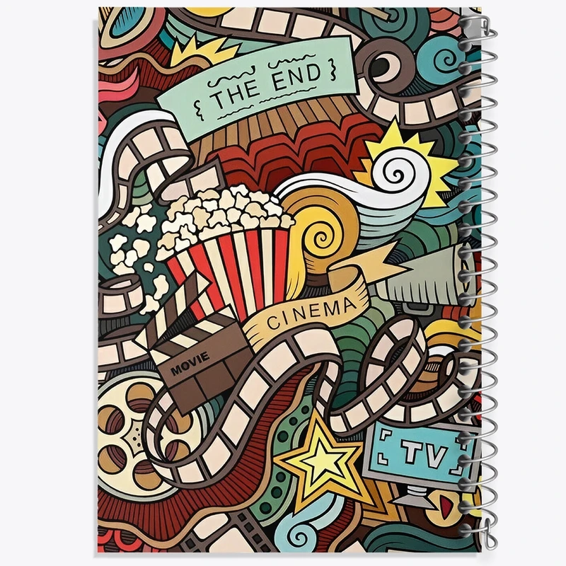 دفتر لیست خرید 50 برگ خندالو طرح پترن سینمایی کد N8545