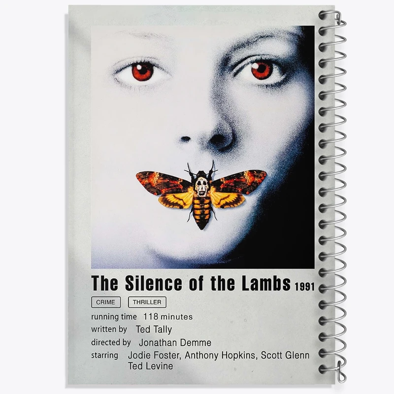 دفتر ژورنال نویسی 50 برگ خندالو مدل نقطه ای طرح سکوت بره‌ها (The Silence of the Lambs) کد F11312