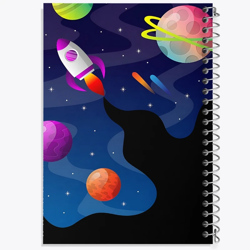 دفتر ژورنال نویسی 50 برگ خندالو مدل نقطه ای طرح فضایی کد F3396