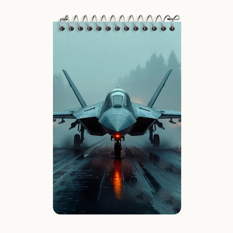 دفتر یادداشت 50 برگ خندالو طرح هواپیمای جت کد F5236