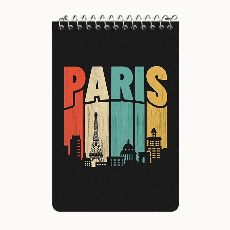 دفتر یادداشت 50 برگ خندالو طرح پاریس کد F4507