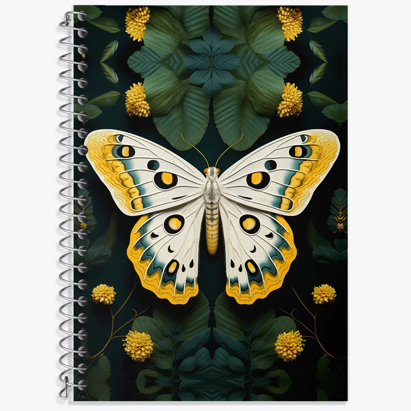 دفتر زبان 50 برگ خندالو مدل دو خط طرح پروانه کد F14129