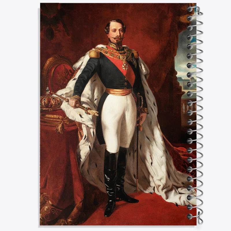 دفتر مشق 50 برگ خندالو طرح پرتره امپراطور ناپلئون پیرو فرانتس زاور اثر وینتر هالتر کد F12204