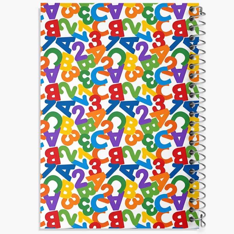 دفتر طراحی 50 برگ خندالو طرح حروف انگلیسی کد N4670