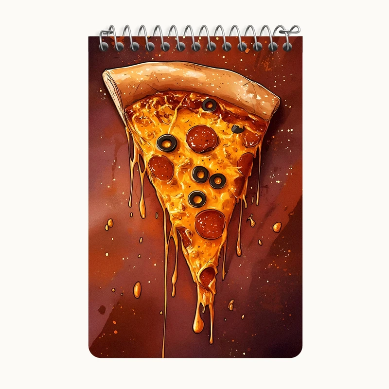 دفتر یادداشت 50 برگ خندالو طرح پیتزا کد F9848