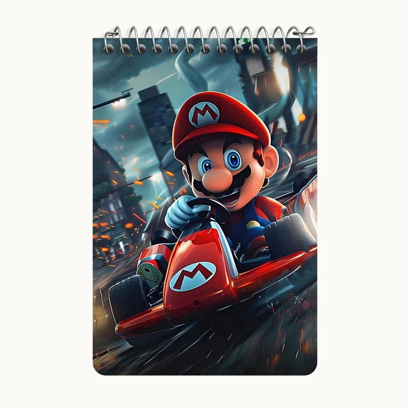 دفتر یادداشت 50 برگ خندالو طرح سوپر ماریو (Super Mario) کد F7182