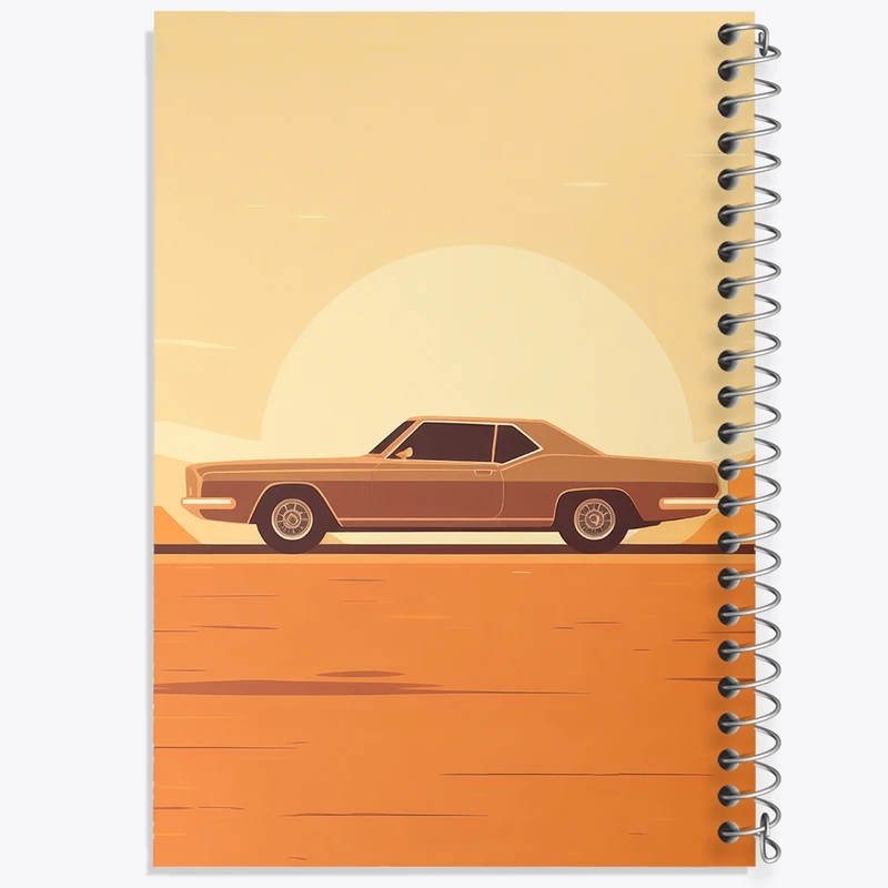 دفتر ژورنال نویسی 50 برگ خندالو مدل نقطه ای طرح ماشین کلاسیک کد F3020