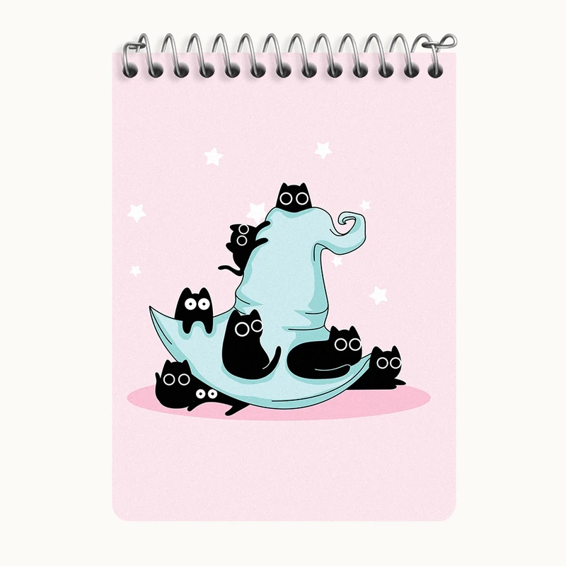 دفتر یادداشت 50 برگ خندالو طرح گربه های بامزه کد N4117