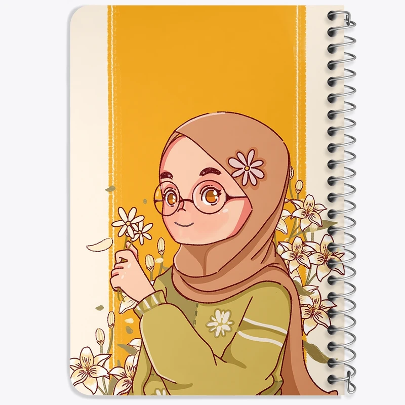 دفتر یادداشت 50 برگ خندالو طرح دخترانه باحجاب کد 25989