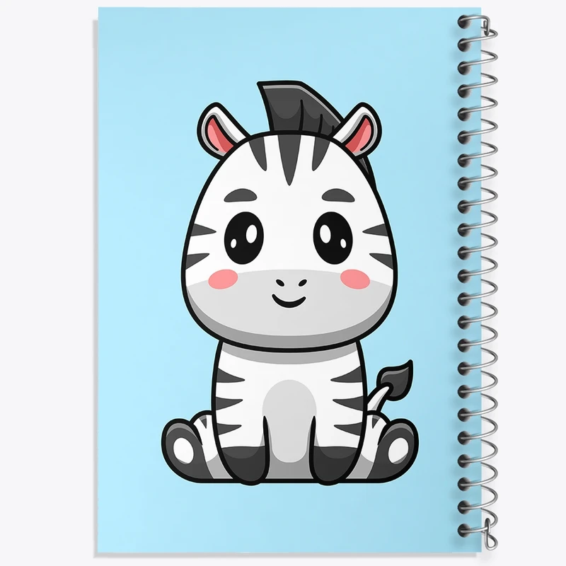 دفتر طراحی 50 برگ خندالو طرح حیوانات بامزه گورخر کد 29647