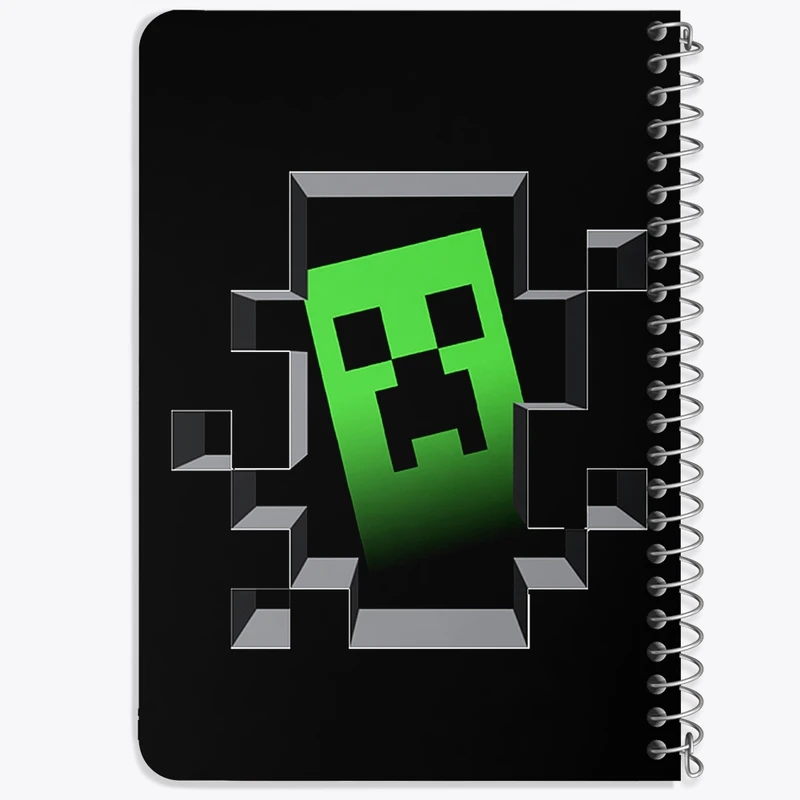دفتر یادداشت 50 برگ خندالو طرح بازی ماینکرافت (Minecraft) کد 37004