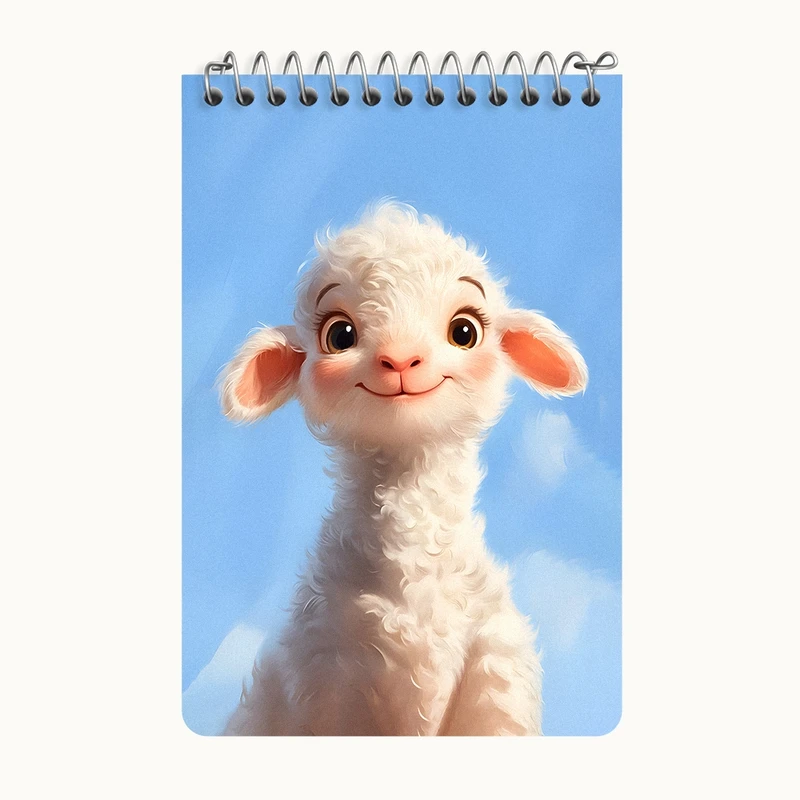 دفتر یادداشت 50 برگ خندالو طرح گوسفند کیوت کد F11994