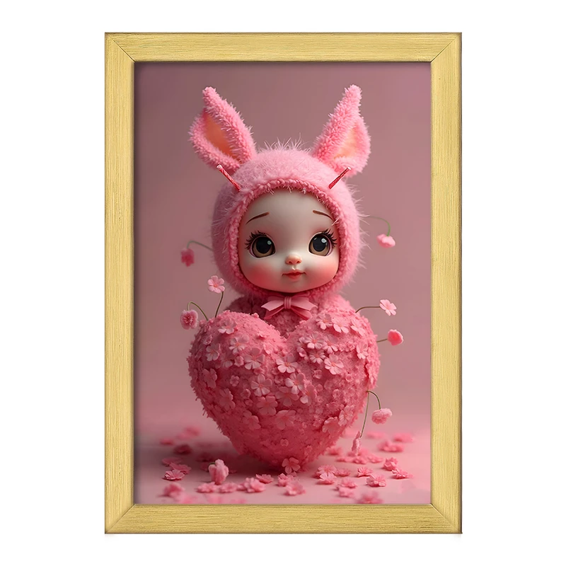 تابلو خندالو طرح دختر خرگوشی کیوت کد F6699