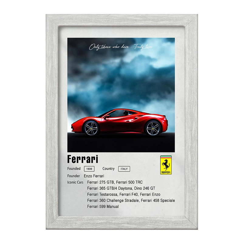 تابلو خندالو طرح ماشین فراری (Ferrari) کد F11951