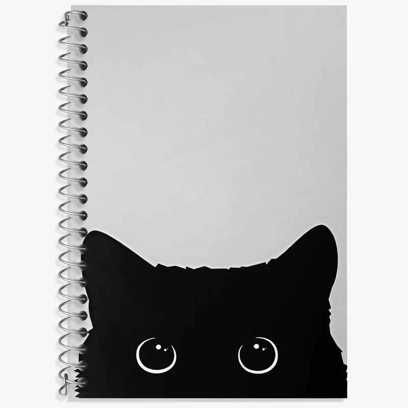 دفتر لغت 50 برگ خندالو طرح گربه ی سیاه کد F3872