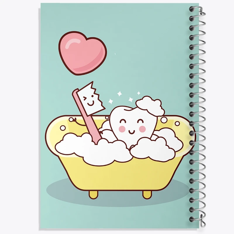 دفتر طراحی 50 برگ خندالو طرح دندان و دندان پزشکی کودکانه کد 36782