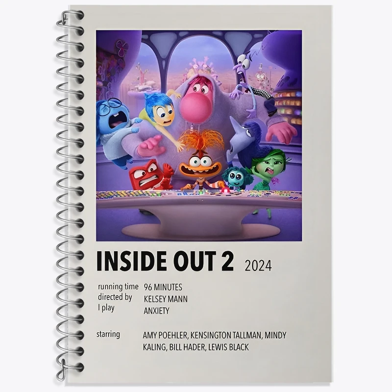 دفتر زبان 50 برگ خندالو مدل سه خط طرح اینساید اوت (Inside Out) کد F13130