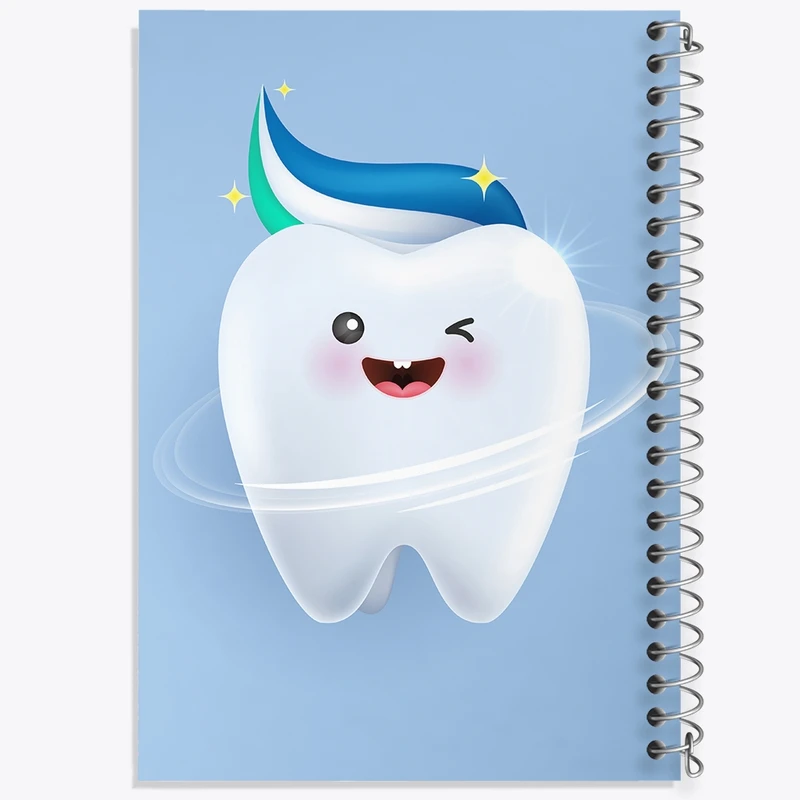 دفتر طراحی 50 برگ خندالو طرح دندان و دندان پزشکی کودکانه کد 36703