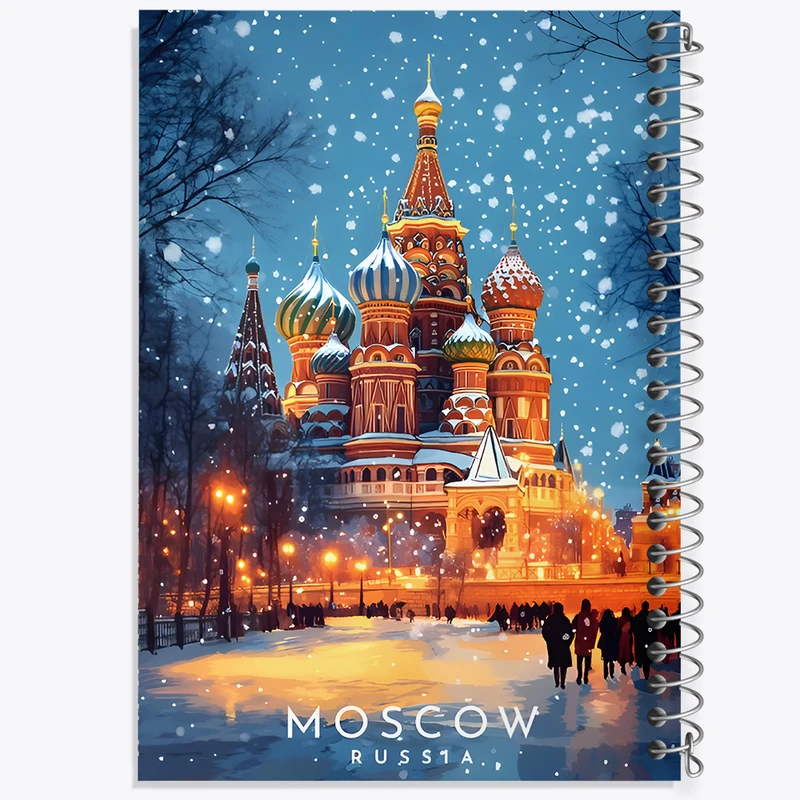 دفتر مشق 50 برگ خندالو طرح مسکو (Moscow) کد F12895