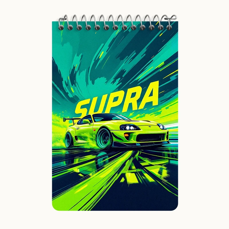 دفتر یادداشت 50 برگ خندالو طرح تویوتا (Toyota Supra) کد F13731