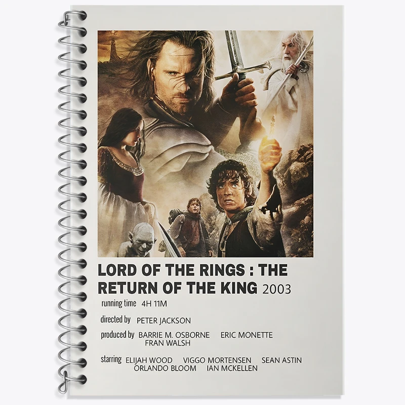 دفتر زبان 50 برگ خندالو مدل دو خط طرح ارباب حلقه ها (The Lord of the Rings) کد F13293