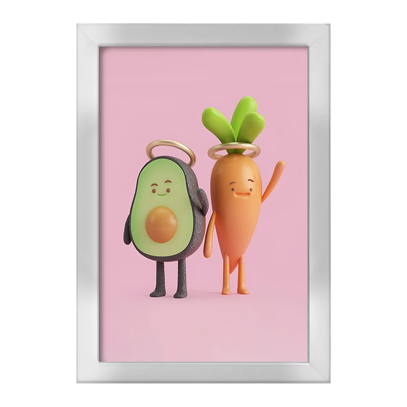 تابلو خندالو طرح هویج و آووکادو بامزه کد F3361