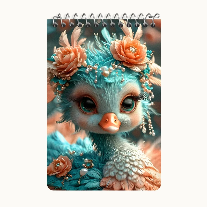 دفتر یادداشت 50 برگ خندالو طرح اردک زیبا کد F8133