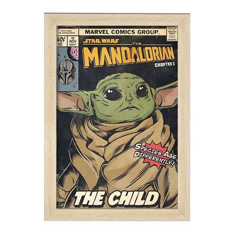 تابلو خندالو طرح بیبی یودا (The Mandalorian) کد F13755