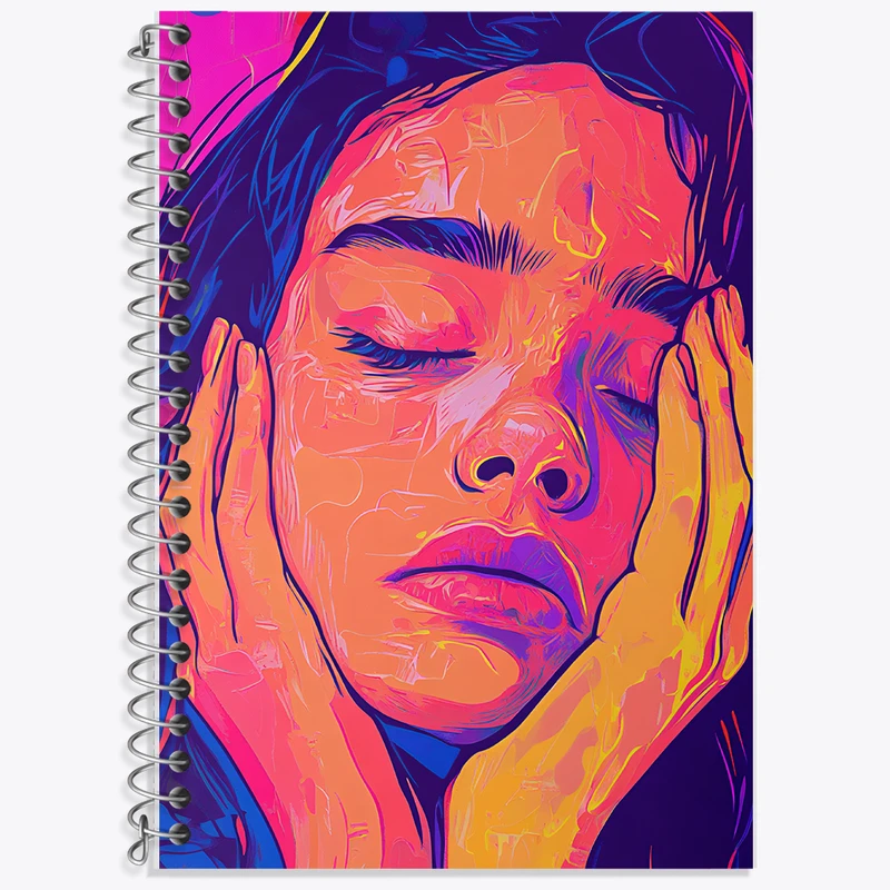 دفتر زبان 50 برگ خندالو مدل دو خط طرح دخترانه کد F9641