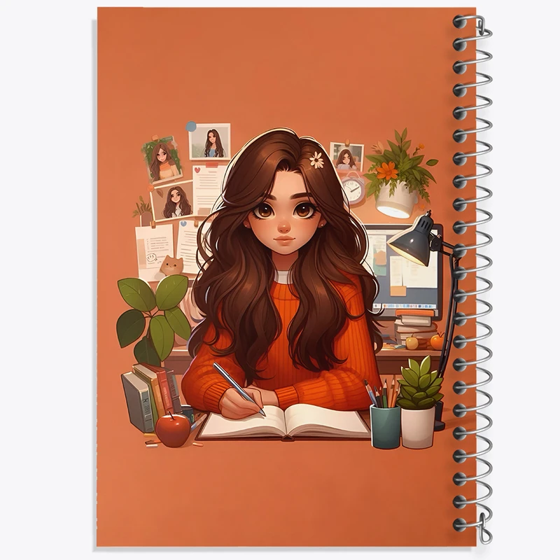 دفتر مشق 50 برگ خندالو طرح دخترانه کد F4236