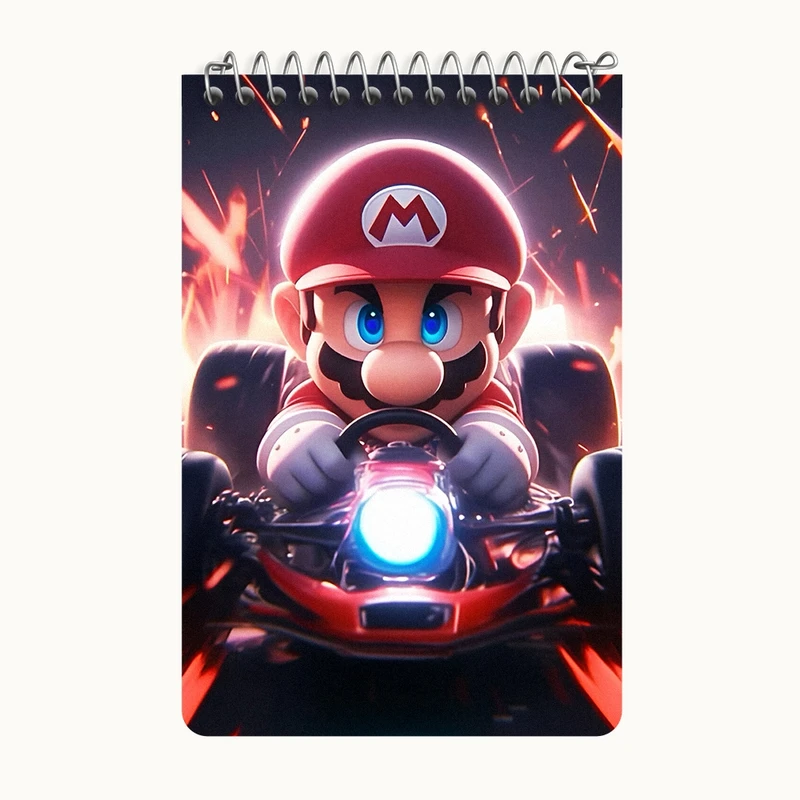 دفتر یادداشت 50 برگ خندالو طرح سوپر ماریو کد F4415